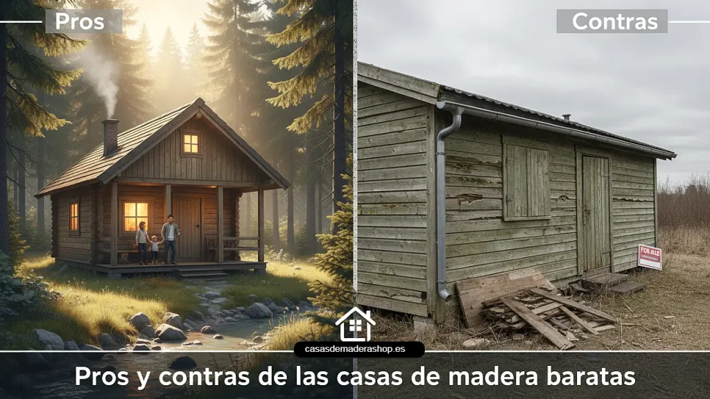 Pros y contras de las casas de madera baratas